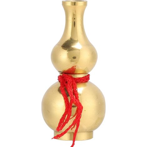 Brass Gourd Money Drawing Feng Shui Enhance Lucky Ornament Craft Buddhist Supplies (1/5)