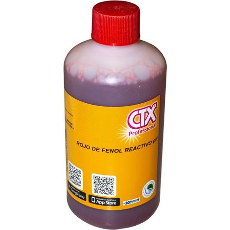 Rosso di Phenol. Bottiglia 250 ml reattiva per ph