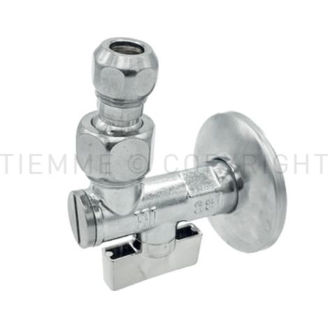 Valvola sottolavabo cromata con filtro snodo e rosone tiemme 2950007