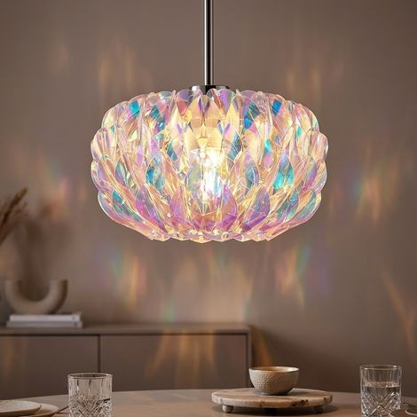 Hängeleuchte Hängelampe Wohnzimmerlampe höhenverstellbar Silber Metall H 120 cm (1/5)