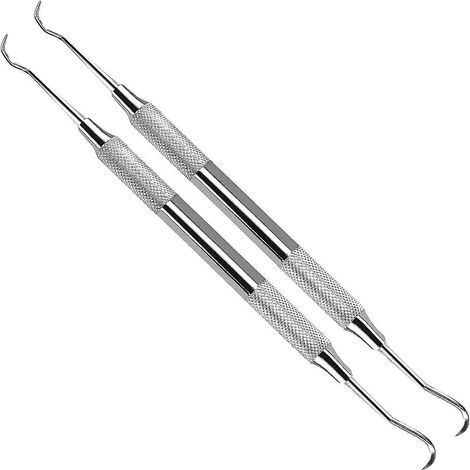 Outil professionnel de détartrage - Détartreur double embout pour les dents (lot de 2) (1/4)