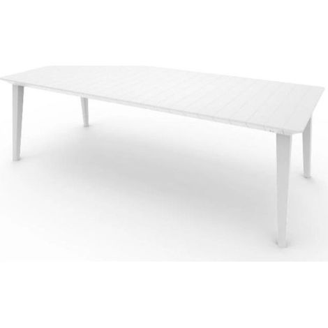 Tavolo bianco da giardino allungabile in resina