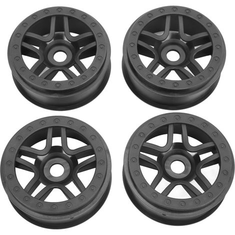 4 Roues Jantes Hex Hub Noires en Plastique pour Traxxas Slash 2/4WD 1/10 Voiture Radiocommandée (1/5)
