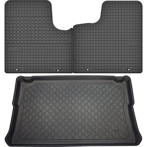 Renault Trafic III VAN desde 09.2014 SET - Alfombrillas de goma para coche + alfombrilla para maletero (1/5)
