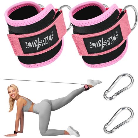 Cinghie di fissaggio per fasce elastiche per le gambe, 2 pezzi - rosa