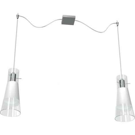 Lampadario moderna top light cone 1079 s2 e27 led vetro pirex sospensione