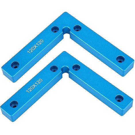 2 Stück Aluminium 90-Grad-Positionierwinkel 120x120mm L-förmige Eckklemme Holzbearbeitungswerkzeug