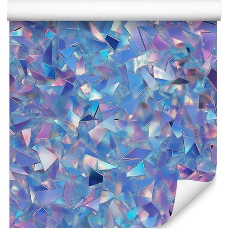 Papier peint à paillettes irisées bleues et violettes pour le salon et la chambre 50x1000 cm (1/5)