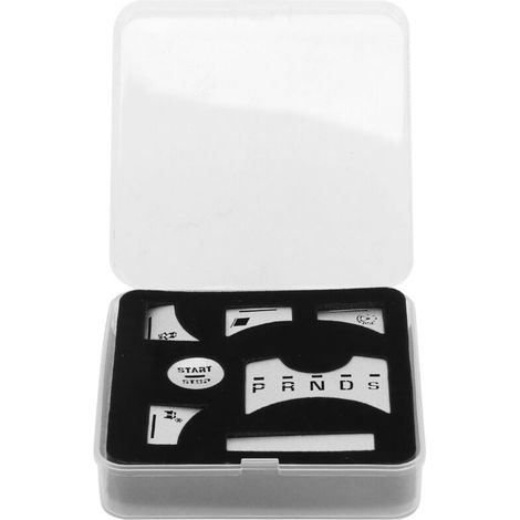 7-teiliges Set Schalthebelabdeckungsaufkleber für Jaguar XF 2012–2015 – Silberne Innenausstattung – Crezuo