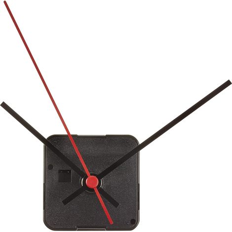 TFA Dostmann Meccanismo orologio da parete, movimento al quarzo, analogico, 60.3061.01, con azionamento a bassa rumorosità, incl. 4 lancette, silenzioso, per artigianato, per parti riparazione, nero (1/2)