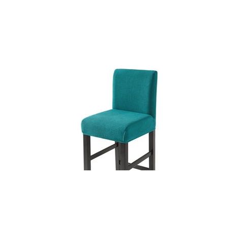 Housses de Chaise de Tabouret Couvre Chaise de Bar Extensibles Housses Chaise à Dossier Bas Lot de 4 Lac Bleu