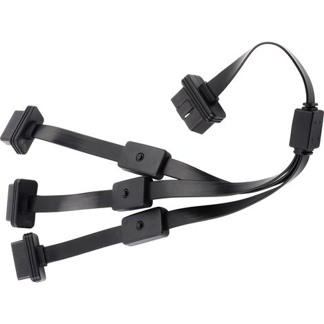 Adaptateur câble OBD2 16 broches, 1 mâle vers 3 femelles, avec interrupteur marche/arrêt (1/5)