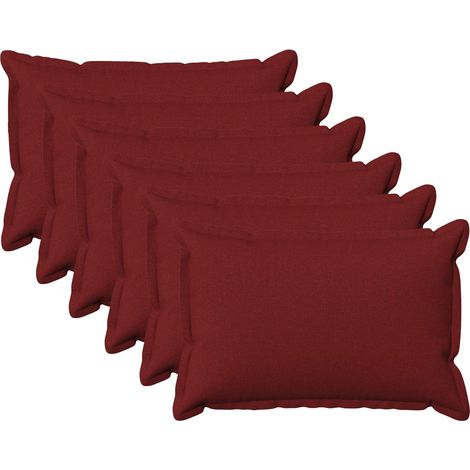 vidaXL Funda de almohada 6 pcs HOUTEN Rojo vino 40 x 60 cm (1/5)