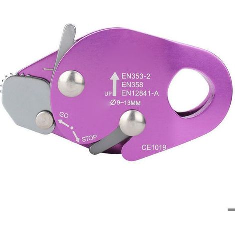 Descendeur d'arrêt automatique - - 9 à 13 mm - Aluminium 7075 - Violet - 22 kN - 175 g - Escalade - Sauvetage (1/4)