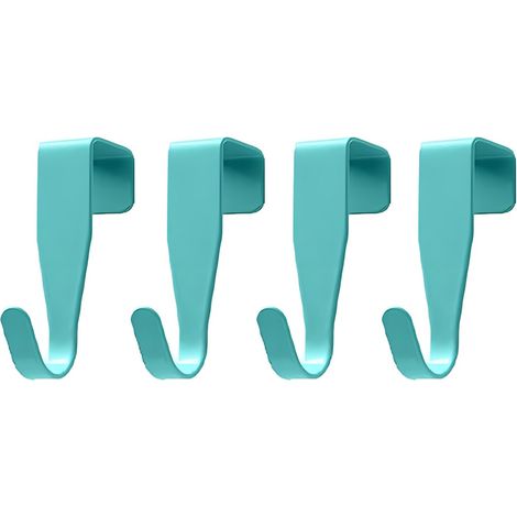 4 Pièces Crochet Porte, Patere Porte à Suspendre, Suspension Stable, Sans Perçage, Placard Armoire, pour Cuisine Salle de Bains Chambre à Coucher(Bleu) ,pour Porte Standart , (1/5)