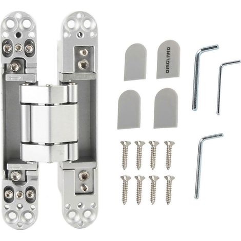 Charnières de porte réglables avec angle d'ouverture de 180°, charnière de porte pliante 3D avec vis hexagonales pour Wo (1/4)