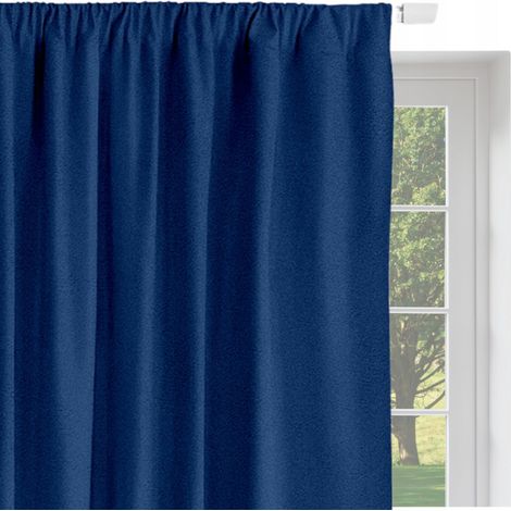 Cortina confeccionada sobre cinta de terciopelo 140x250cm 185gsm Azul 1 unidad. (1/4)
