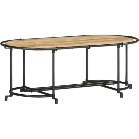 Couchtisch 110x55x40 cm Raues Mangoholz