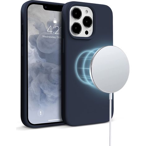 Coque magnétique Crong Color Cover - Étui MagSafe pour iPhone 13 Pro Max (Bleu marine) (1/5)