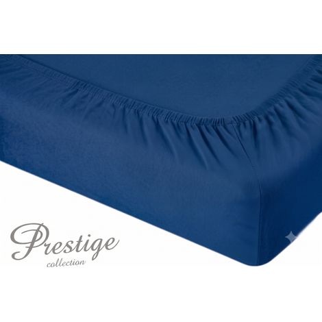 Jersey-Spannbettlaken 140x200 Marineblau Prestige Kollektion 160 g/m²