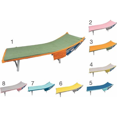 Telo lettino mare bicolor c/2 tasche 70x190cm 8ass (1/5)