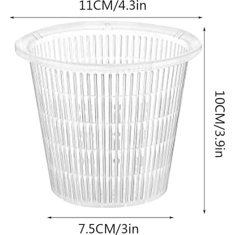 Pots pour Orchidees Transparent ou Noir, 10 Pcs Pots Orchidee en Plastique avec Trou de Drainage pour Intérieur Extérieur Pot de Fleur Orchidee pour Plantation de Plantes Jardinage Pot à Orchidee (1/5)