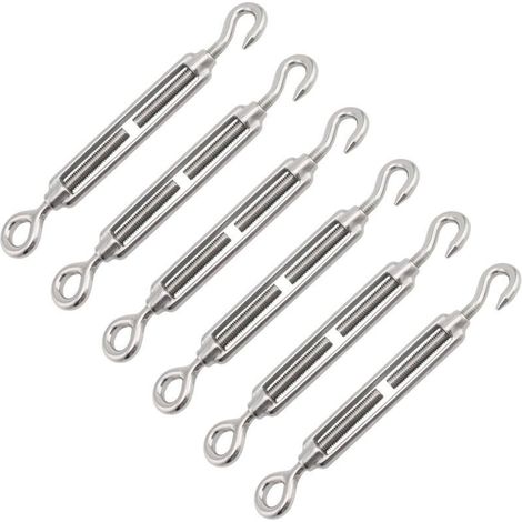 Tendeur De Cable, Ridoir M4, Tendeur Cable Inox, 6 PcsTendeur Cable Acier, Cable Tendeur, Tendeur Cable, Tendeur Inox, Tendeur Acier, Tendeur Vis, élingue Inox, Cable Avec Tendeur, Tendeur Fil (1/4)