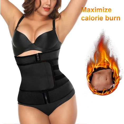 Ceinture cintrée d'entraînement de taille pour femmes, réglable, contrôle du ventre, ceinture de sueur, entraînement, bande abdominale mince pour la perte de poids (1/5)