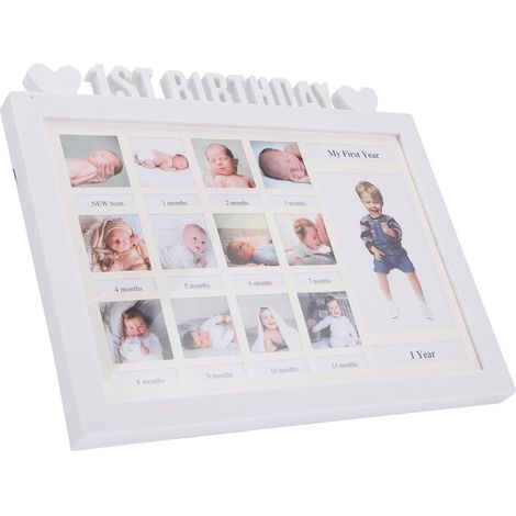 Cadre photo YARNOW pour bébé première année 13 emplacements (1/5)