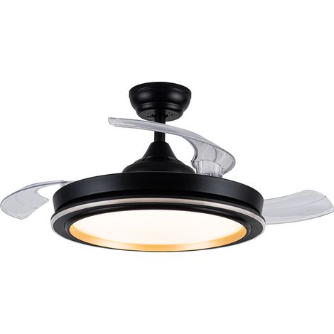 Ventilador de techo LED "Picolo" regulable con control remoto (72W 3CCT 6226lm) IP20 Ø106cm color negro y oro (1/3)