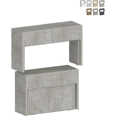 Juego de 2 bancos extensibles 66 - 290 cm para mesa de comedor Pratika A + B - Beige (1/5)