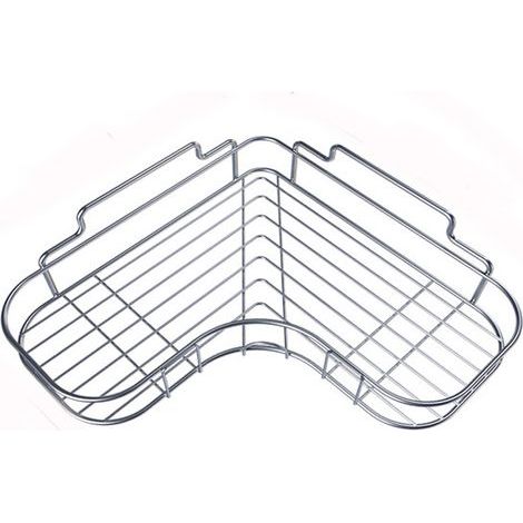 Estante triangular de acero inoxidable para cocina y baño, colgador de esquina para inodoro, almacenamiento y escurridor sin necesidad de perforaciones. (1/4)