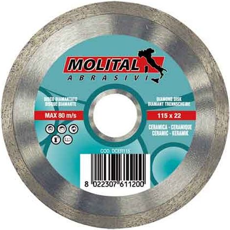 Disco diamantato ceramica molital diametro 115 mm