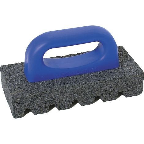 Marshalltown M840 Concrete Rub Brick, 6 x 3 inches, 20 Grit, Square Shape with Plastic Handle