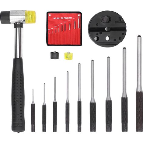 Roll Pin Punch Set Knurled Handle Portable Stainless Steel Gunsmithing Punch Removing Repair Tools for machinery (1/5)