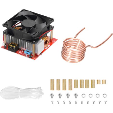 Module de chauffage par induction ZVS 1000 W avec bobine chauffante basse tension, circuit de commande Flyback et tube en cuivre pour le recuit et le durcissement de petites pièces (bricolage). (1/5)
