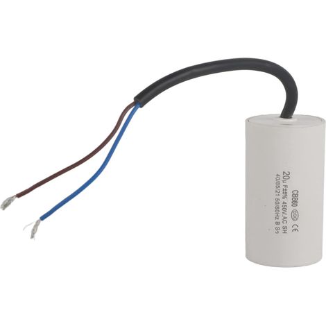 CBB60 450V 20uF 50/60HZ Condensateur, Condensateur de Démarrage, Condensateur de Suppression, Condensateur de Démarrage de Moteur, Condensateur de Fonctionnement Condensateur Microfarad avec fil (1/5)
