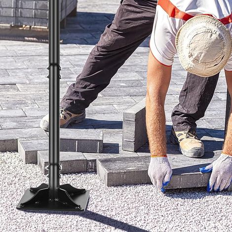 Garden Tamper 44 Inch Heavy Duty Carbon Steel Adjustable Leveling Tamper for Paver Installation and Asphalt Repair, 10 Lbs (1/5)