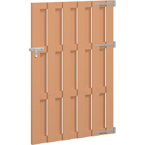 vidaXL Cancello da giardino 100 x 150 cm WPC e Alluminio Marrone