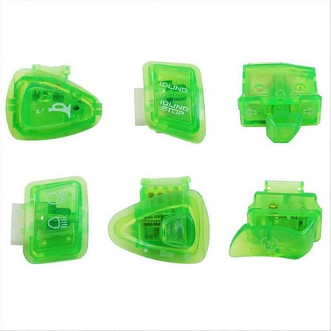 6Pcs Interrupteur Simple Vert pour Scooter Moto GY6 50cc 125cc Bouton de Commande Unique (1/5)