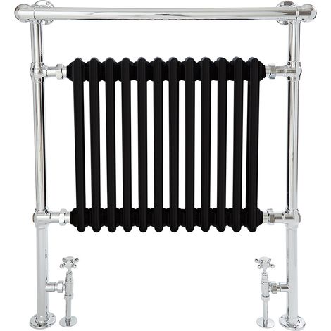 Hudson Reed Elizabeth - Sèche-Serviettes Rétro - Noir - 944 Watts - 93 x 79 x 23cm