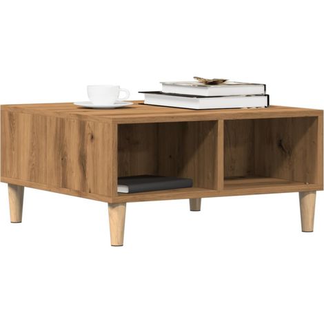vidaXL Table basse chêne artisanal 60x60x30 cm bois d'ingénierie