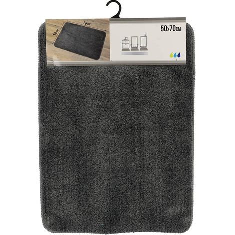 Weicher mikrofaserteppich unter latex 50x70cm - dunkelgrau - Tendance