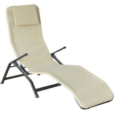Sdraio lettino metal far Beachtlux oscillante beige ecru new 2024
