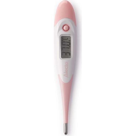 Digital Thermometer with Flexible Tip - Fast, Accurate, Pink (1/5)
