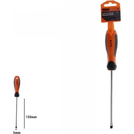 Tournevis Magnétique Embout Fendu 5x150 Mm Manche Ergonomique 07430