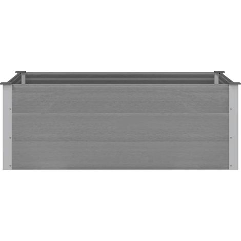 Jardinière, Pot de Fleurs d'extérieur, Lit surélevé de jardin WPC 150x100x54 cm Gris OIB8121E (1/5)