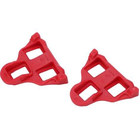 paire de cales de pédales de VTT antidérapantes, fixation plate, rouge (1/5)