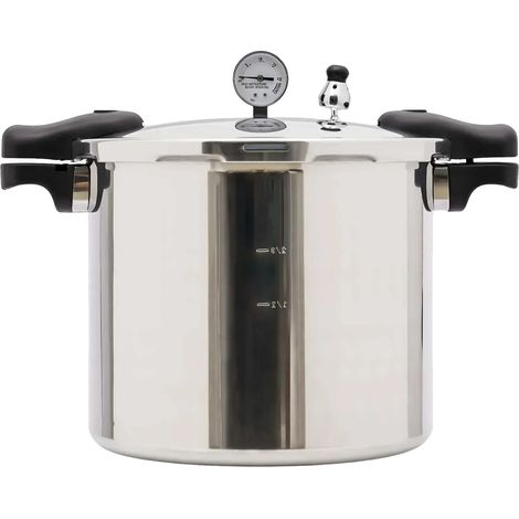 Pentola a pressione, capacità 22 litri, molteplici dispositivi di sicurezza, colore grigio. (1/2)