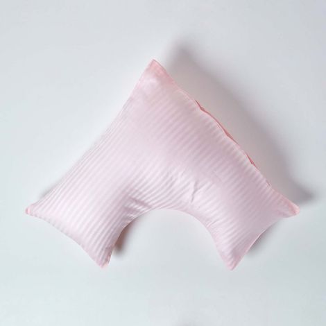 HOMESCAPES Pink Egyptian Cotton Super Soft V Shaped Pillowcase 330 Thread Count - Pink